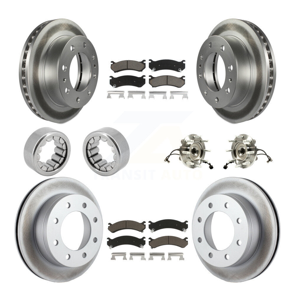 Hub Bearing Coat Brake Rotor Pad Shoe Front Rear Kit (10Pc) For GMC Chevrolet HD