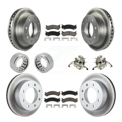 Hub Bearing Coat Brake Rotor Pad Shoe Front Rear Kit (10Pc) For GMC Chevrolet HD