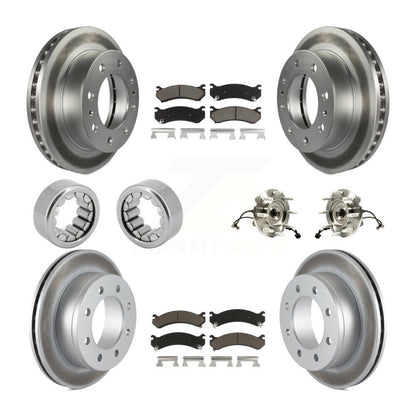 Hub Bearing Coated Brake Rotor Pad Shoe Front Rear Kit (10Pc) For Chevrolet 2500