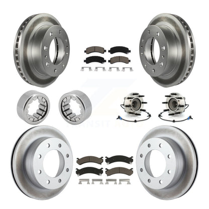 Hub Bearing Coat Brake Rotor Pads Shoe Front Rear Kit (10Pc) For GMC Savana 2500