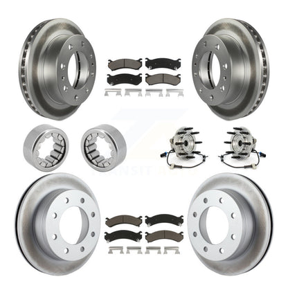 Hub Bearing Coated Disc Brake Rotor Pad Shoe Front Rear Kit (10Pc) For Hummer H2