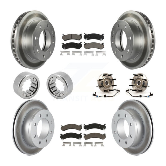 Bearing Coat Brake Rotor Pads Shoe Front Rear Kit (10Pc) For Chevrolet Silverado