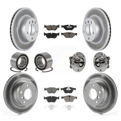 Hub Bearing Coated Brake Rotor Pad Shoe Front Rear Kit (10Pc) For 08-13 BMW 128i