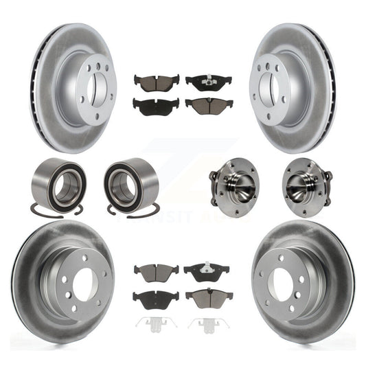 Hub Bearing Coated Brake Rotor Pad Shoe Front Rear Kit (10Pc) For 08-13 BMW 128i