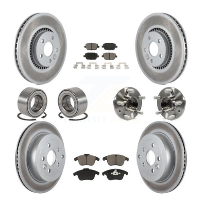 Bearing Coat Brake Rotor Pad Shoe Front Rear Kit (10Pc) For 08-11 Land Rover LR2