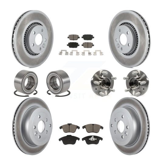Bearing Coat Brake Rotor Pad Shoe Front Rear Kit (10Pc) For 08-11 Land Rover LR2