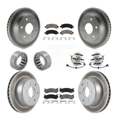 Hub Bearing Coated Brake Rotor Pad Shoe Front Rear Kit (10Pc) For Chevrolet 1500