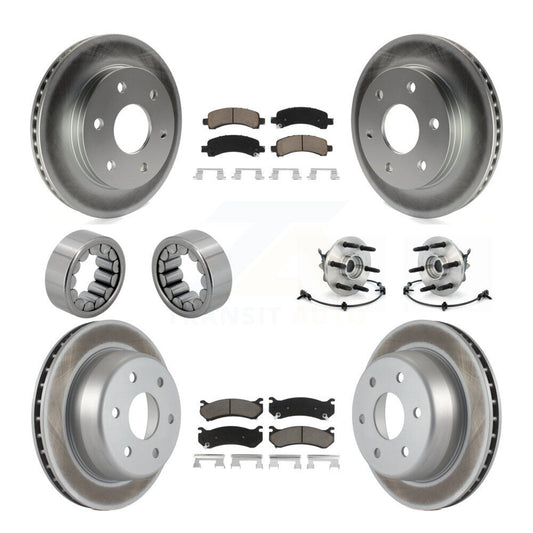 Hub Bearing Coated Brake Rotor Pad Shoe Front Rear Kit (10Pc) For Chevrolet 1500