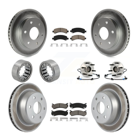 Hub Bearing Coated Brake Rotor Pad Shoe Front Rear Kit (10Pc) For Chevrolet 1500