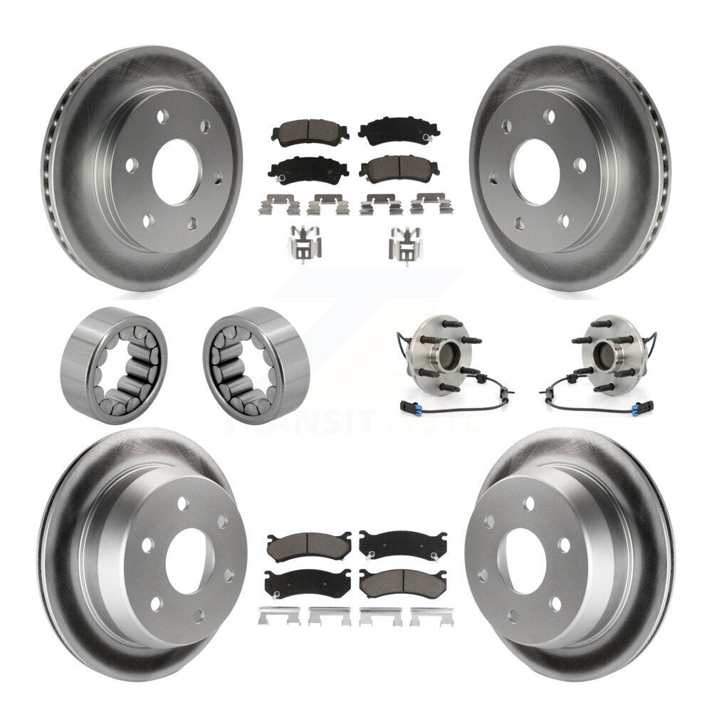 Hub Bearing Coat Brake Rotor Pads Shoe Front Rear Kit (10Pc) For Chevrolet Astro
