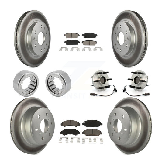 Hub Bearing Coated Brake Rotor Pad Shoe Front Rear Kit (10Pc) For Chevrolet 1500