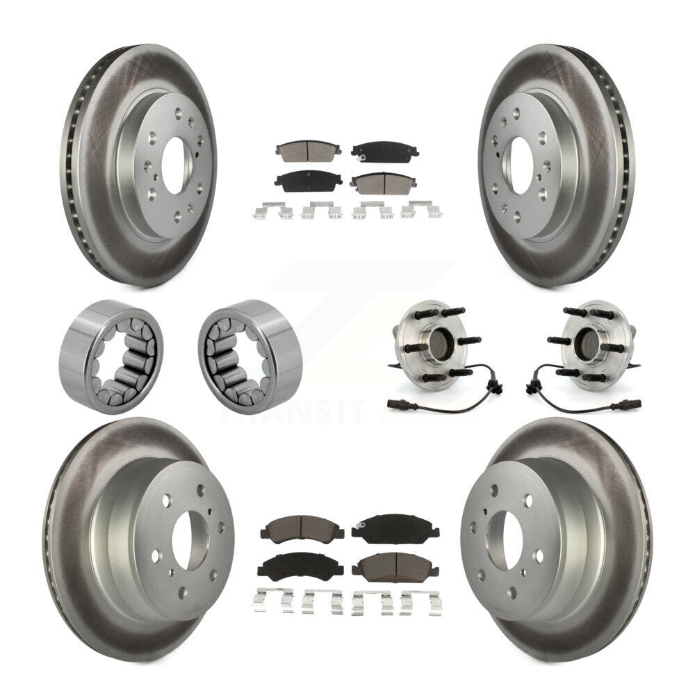 Hub Bearing Coat Brake Rotor Pad Shoe Front Rear Kit (10Pc) For Chevrolet GMC XL