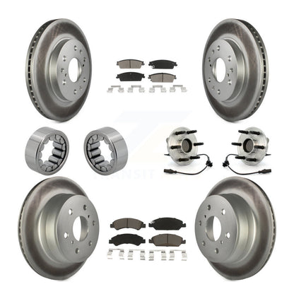Hub Bearing Coat Brake Rotor Pad Shoe Front Rear Kit (10Pc) For Chevrolet GMC XL