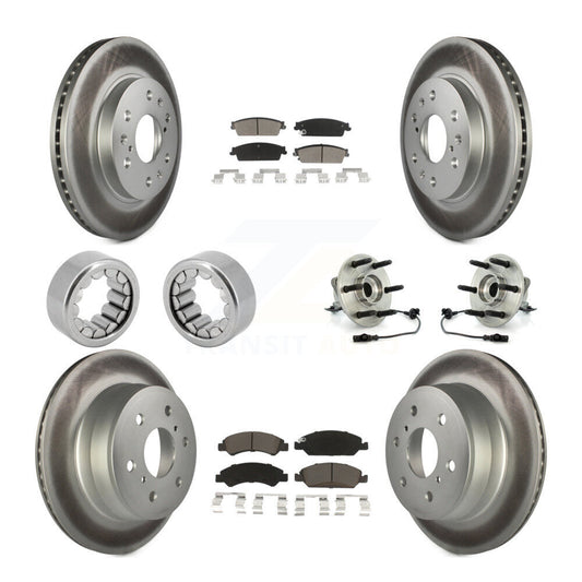 Hub Bearing Coated Brake Rotor Pad Shoe Front Rear Kit (10Pc) For Chevrolet 1500