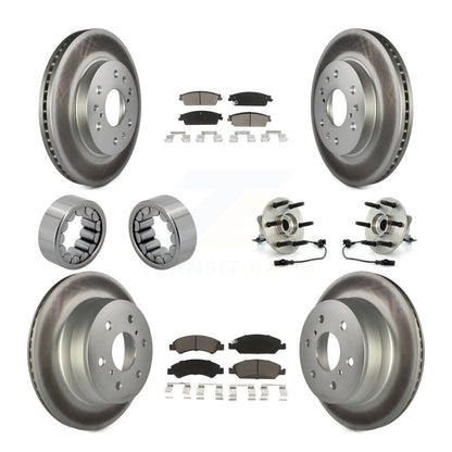 Hub Bearing Coat Brake Rotor Pad Shoe Front Rear Kit (10Pc) For Chevrolet GMC XL
