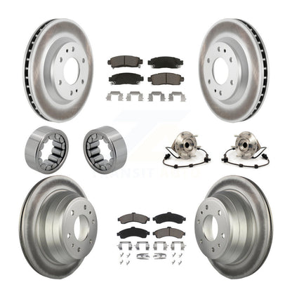 Hub Bearing Coat Brake Rotor Pads Shoe Front Rear Kit (10Pc) For GMC Envoy Buick