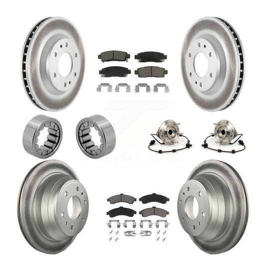 Hub Bearing Coat Brake Rotor Pads Shoe Front Rear Kit (10Pc) For GMC Envoy Buick