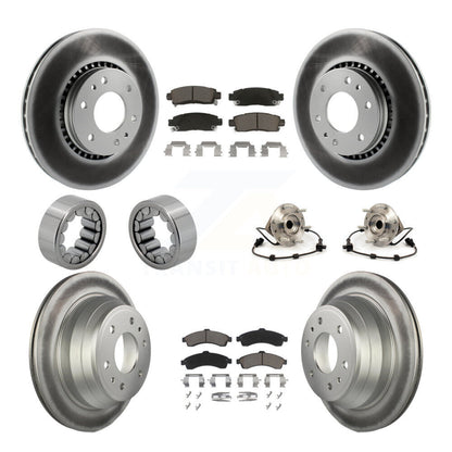 Hub Bearing Coat Brake Rotor Pad Shoe Front Rear Kit (10Pc) For Chevrolet GMC XL