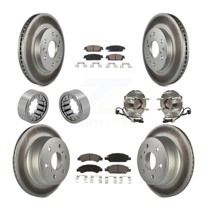 Hub Bearing Coat Brake Rotor Pads Shoe Front Rear Kit (10Pc) For GMC Sierra 1500