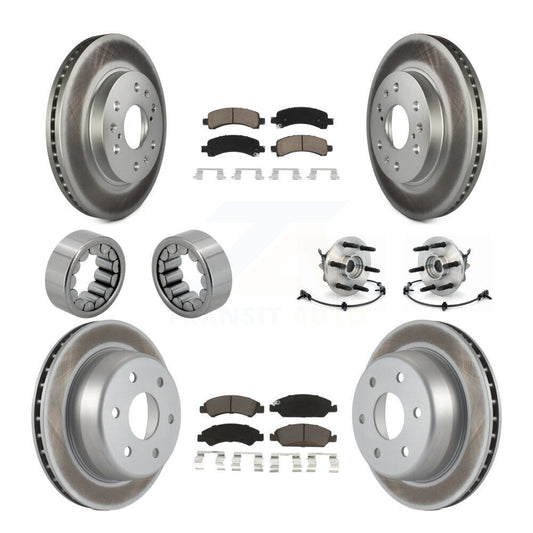 Hub Bearing Coated Brake Rotor Pad Shoe Front Rear Kit (10Pc) For Chevrolet 1500