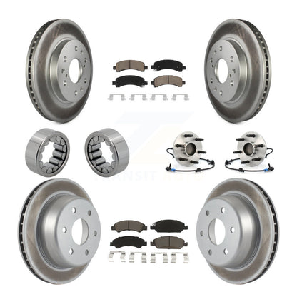 Hub Bearing Coated Brake Rotor Pad Shoe Front Rear Kit (10Pc) For Chevrolet 1500