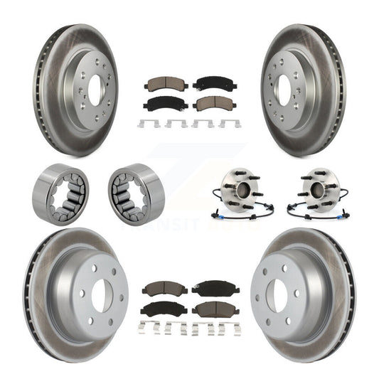 Hub Bearing Coated Brake Rotor Pad Shoe Front Rear Kit (10Pc) For Chevrolet 1500