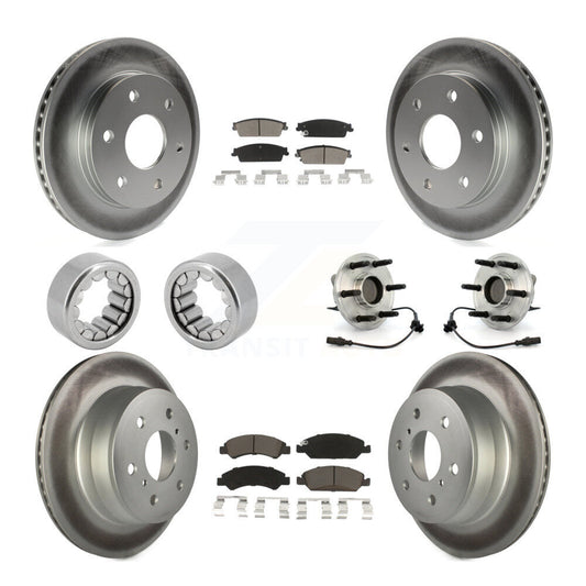Hub Bearing Coat Brake Rotor Pads Shoe Front Rear Kit (10Pc) For GMC Sierra 1500
