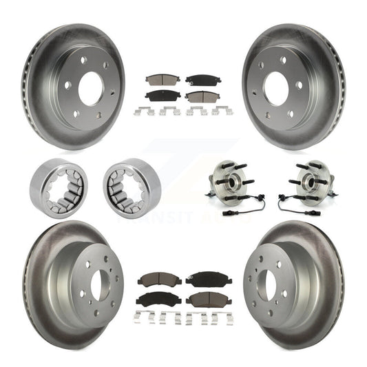 Hub Bearing Coat Brake Rotor Pads Shoe Front Rear Kit (10Pc) For GMC Sierra 1500