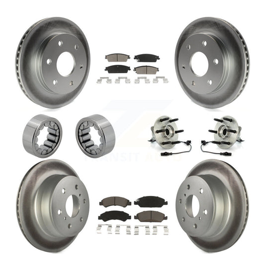 Hub Bearing Coat Brake Rotor Pads Shoe Front Rear Kit (10Pc) For GMC Sierra 1500