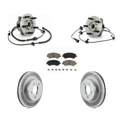 Hub Bearing Assembly Coated Disc Brake Rotor And Pads Front Kit For Jeep Liberty