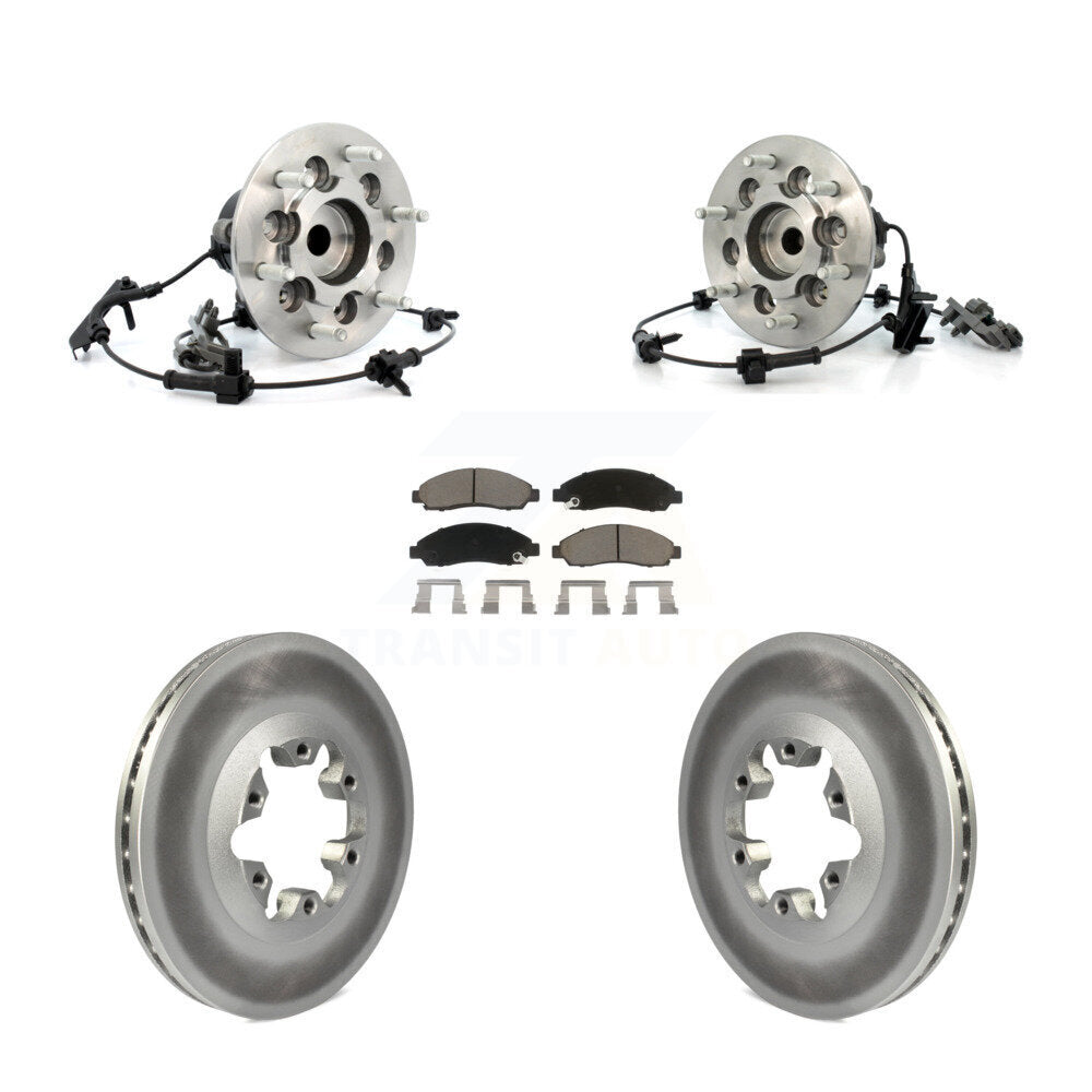 Hub Bearing Coat Brake Rotor Pad Front Kit For Chevrolet Colorado GMC Canyon RWD