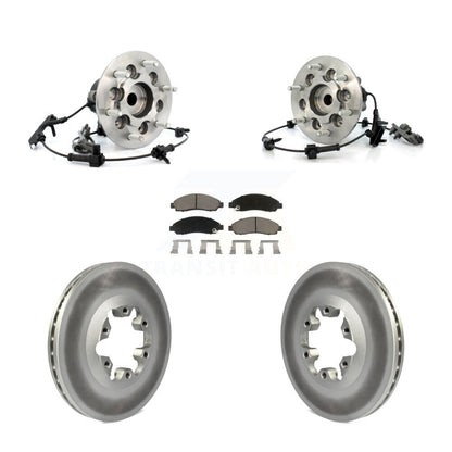 Hub Bearing Coat Brake Rotor Pad Front Kit For Chevrolet Colorado GMC Canyon RWD