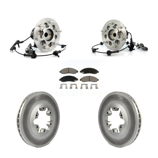 Hub Bearing Coat Brake Rotor Pad Front Kit For Chevrolet Colorado GMC Canyon RWD