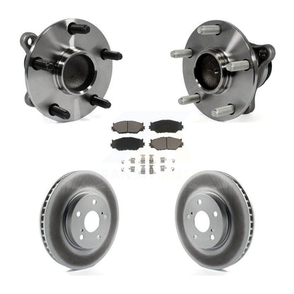 Hub Bearing Assembly Coated Disc Brake Rotor & Pad Front Kit For Lexus IS250 RWD