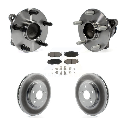 Hub Bearing Assembly Coated Disc Brake Rotor & Pad Front Kit For Lexus IS250 RWD