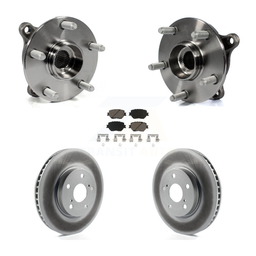 Hub Bearing Assembly Coated Disc Brake Rotors And Pads Front Kit For Lexus IS250