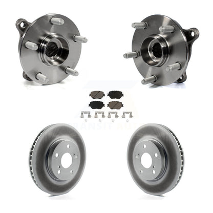 Hub Bearing Assembly Coated Disc Brake Rotors And Pads Front Kit For Lexus IS250