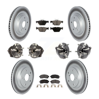 Hub Bearing Coated Brake Rotor And Pad Front Rear Kit (10Pc) For Subaru Forester