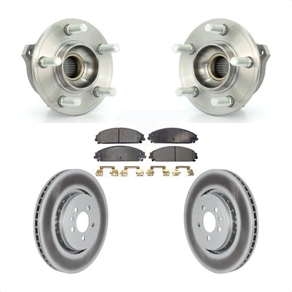 Hub Bearing Assembly Coated Disc Brake Rotor And Pad Front Kit For Dodge Charger