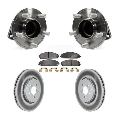 Hub Bearing Coat Brake Rotor Pad Front Kit For 15-18 Dodge Charger RWD with 5.7L