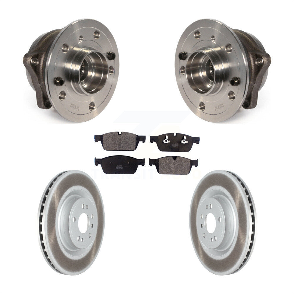 Hub Bearing Coated Disc Brake Rotor Pad Front Kit For 2017 Mercedes-Benz GLS350d