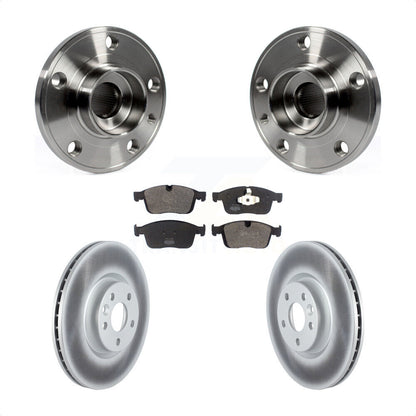 Hub Bearing Assembly Coated Disc Brake Rotors And Pads Front Kit For Volvo XC60