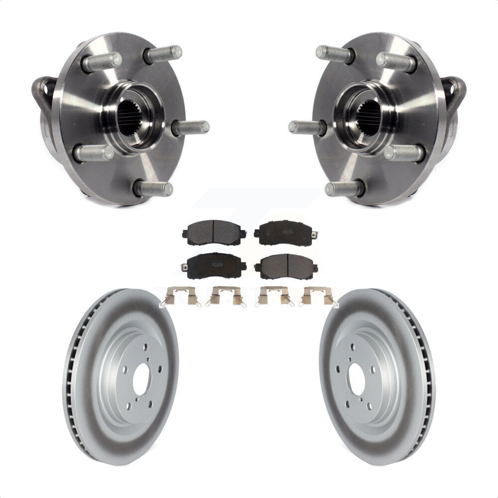 Hub Bearing Coated Brake Rotor Pads Front Kit For Subaru Forester Outback Legacy