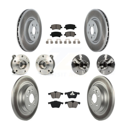 Hub Bearing Coated Brake Rotor Pad Front Rear Kit (10Pc) For 13-14 Volvo S60 AWD