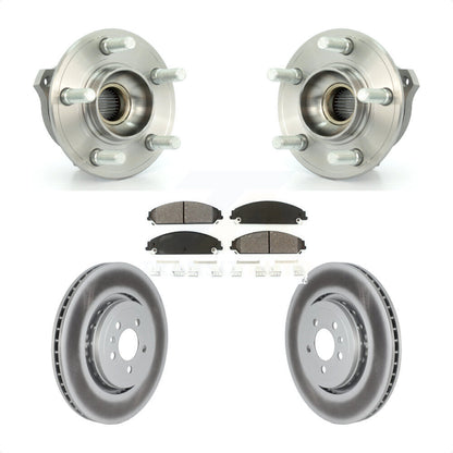 Hub Bearing Assembly Coated Disc Brake Rotor And Pad Front Kit For Dodge Charger
