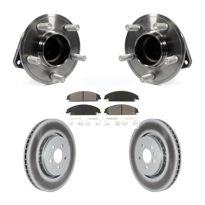 Hub Bearing Coat Brake Rotor Pad Front Kit For 15-18 Dodge Charger RWD with 5.7L