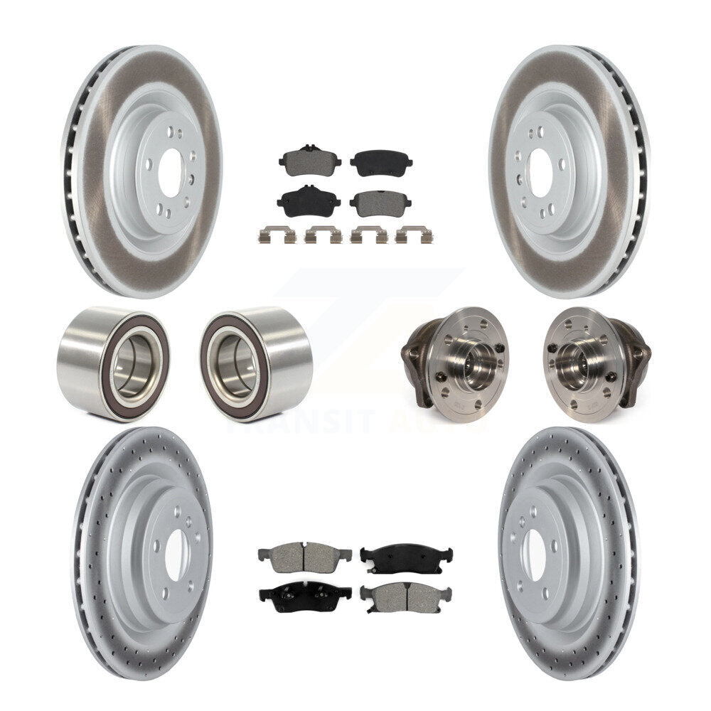 Hub Bearing Coated Brake Rotor Pads Shoe Front Rear Kit For Mercedes-Benz GLE400