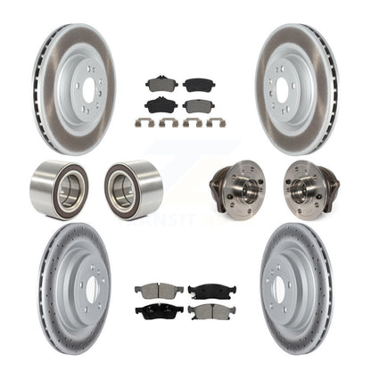 Hub Bearing Coated Brake Rotor Pads Shoe Front Rear Kit For Mercedes-Benz GLE400