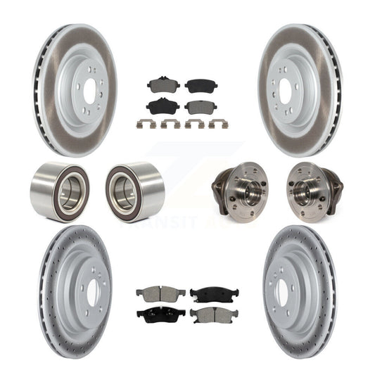 Hub Bearing Coated Brake Rotor Pads Shoe Front Rear Kit For Mercedes-Benz GLE400