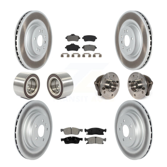 Hub Bearing Coated Brake Rotor Pads Shoe Front Rear Kit For Mercedes-Benz GLE400